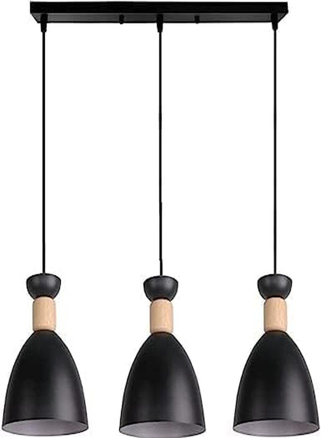 kinis KIN-720 Black Modern Cluster Pendant Lights Nordic Linear Cluster Hanging Light/Cluster Ceiling Light/Three Pendant Lamp to Décor Home/Living Room/Bedroom/Office/Dining/Cafe (with Bulb) - Image 3